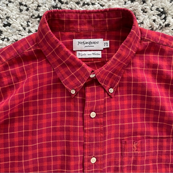 Vintage Yves Saint Laurent YSL Flannel Shirt - Picture 2 of 4